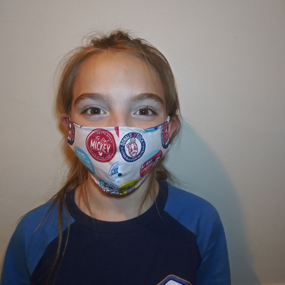 3/$18 Handmade Kid's Mickey Mouse & Friends Face Mask